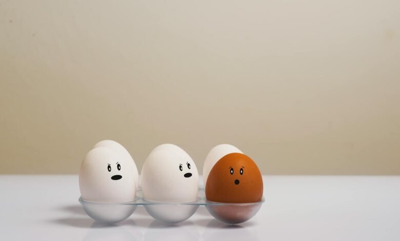 eggs in tray on white surface