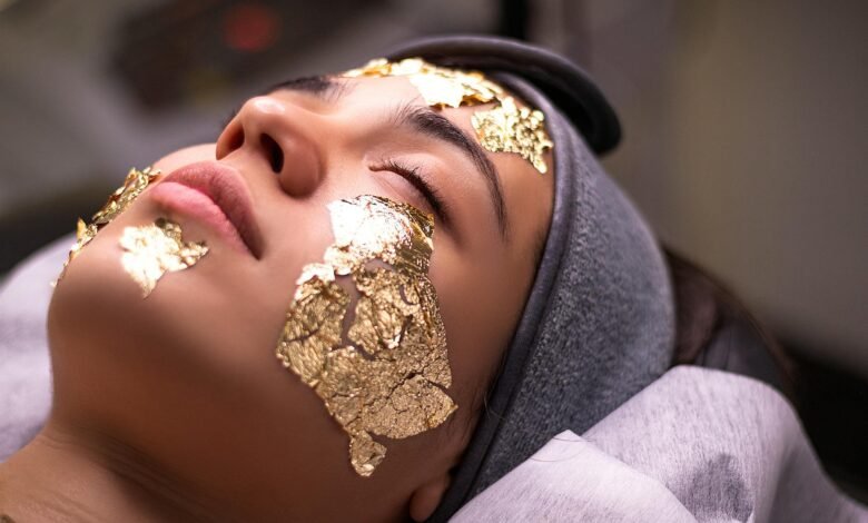 woman with mask on face at beautician