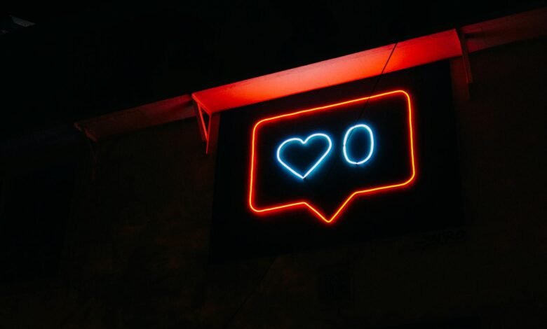 heart and zero neon light signage