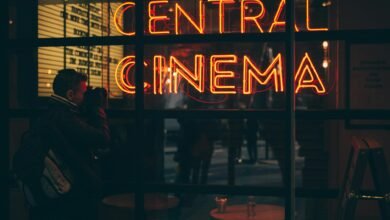 orange central cinema led signage