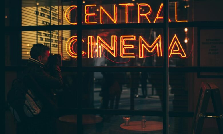 orange central cinema led signage