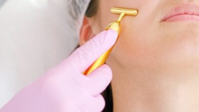 woman getting a facial treatment