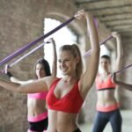 three women s doing exercises