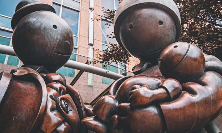 the immigrant family statue in toronto ontario canada