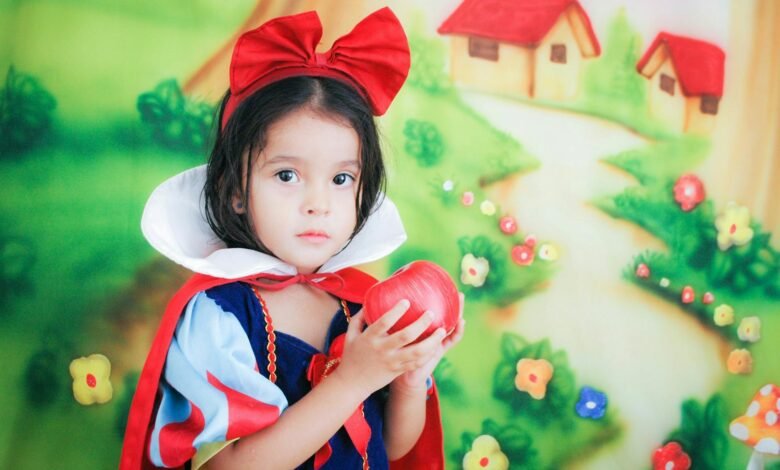 cute girl in princess costume