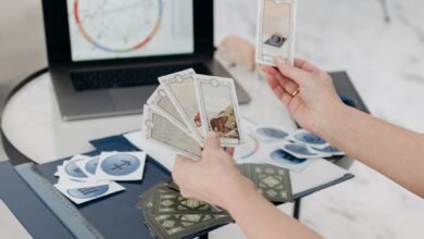 woman in astrologist office