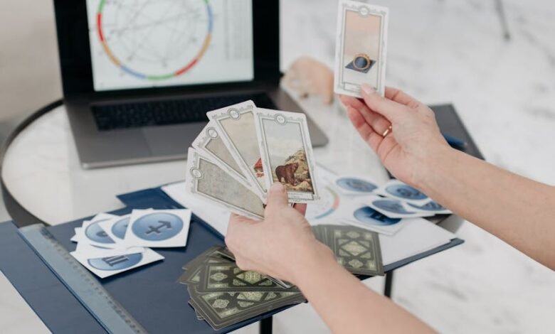 woman in astrologist office