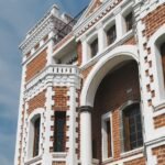 beautiful red brick building of chautla hacienda puebla mexico