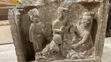 Recuperado un relieve románico del siglo XII, “La Adoración de los Reyes”, desaparecido de la Ermita de San Pedro de Tejada (Burgos) 1 lagaceta.es
