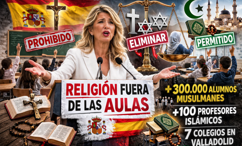 “Guerra en las aulas: Sumar quiere eliminar la religión mientras España mantiene clases islámicas para cientos de miles de alumnos” 140 lagaceta.es